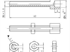 Kabelstelbout M6 MET Gleuf Lang 50mm (10) - Bollard