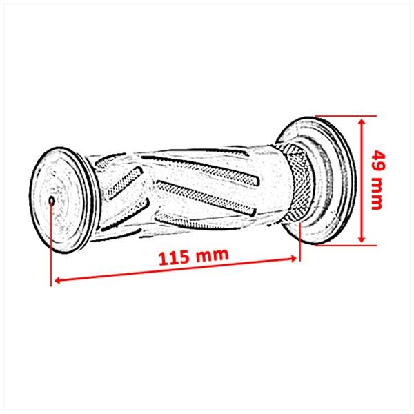 Handvatten Diagonal Grip Zwart PVC - Afbeelding 3