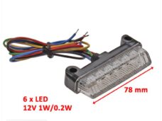 Achterlicht UNI MIN LED CE + RAW Blank Elec
