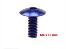 Plaatwerk Schroef M6x15 Inbus ALU Blauw (6)