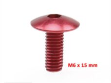 Plaatwerk Schroef M6x15 Inbus ALU Rood (6)
