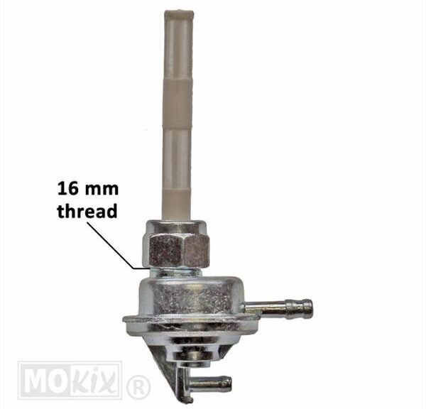Benzinekraan KY DJ50Y/GY6/FIDDLE/ORBIT/CELLO 16mm - Supertec