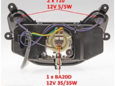 Koplamp Yamaha Aerox OT <12 Compl Smoke Elec"