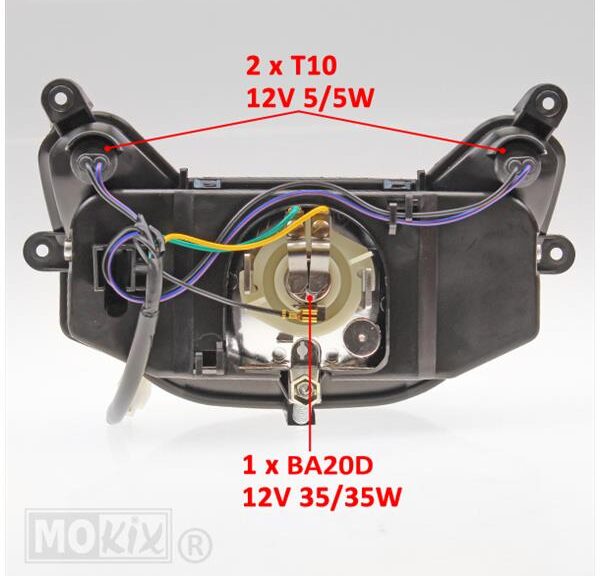 Koplamp Yamaha Aerox OT <12 Compl Smoke Elec"
