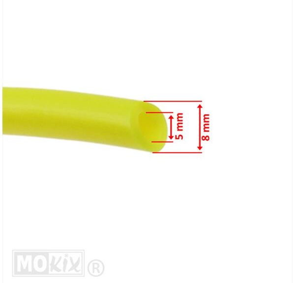 Benzineslang 5x8 Geel NBR 100cm - Supertec