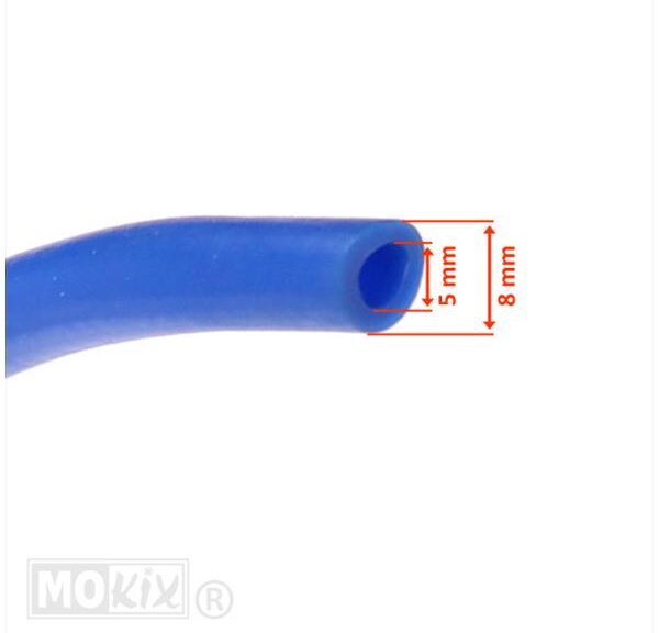 Benzineslang 5x8 Blauw NBR 100cm - Supertec