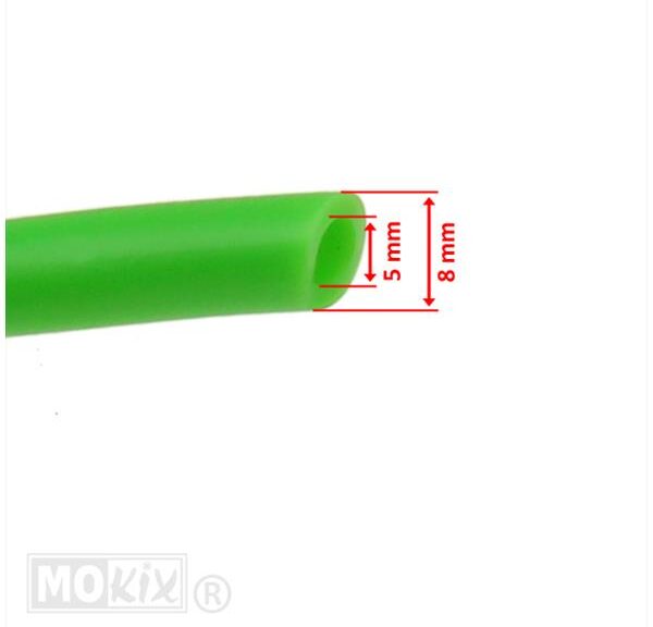 Benzineslang 5x8 Neon Groen NBR 100cm - Supertec
