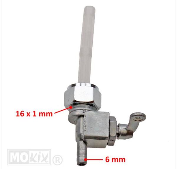 Benzinekraan Kreidler/Sachs H90 16x1mm / 6mm ST - Supertec