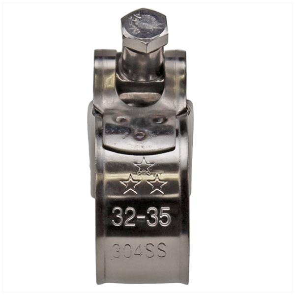 Uitlaatklem Bocht 32-35mm (20mm) M6 RVS Silex - Afbeelding 2