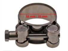 Uitlaatklem Bocht 32-35mm (20mm) M6 RVS Silex