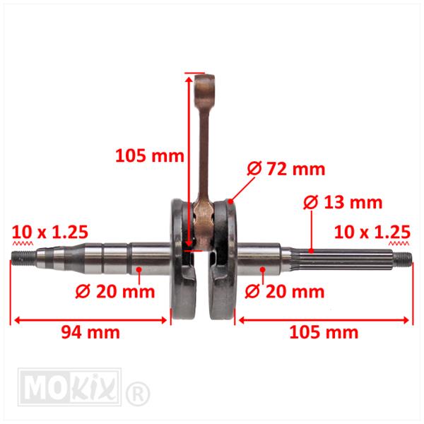 Minarelli Horizontal SP Crankshaft - Figure 3