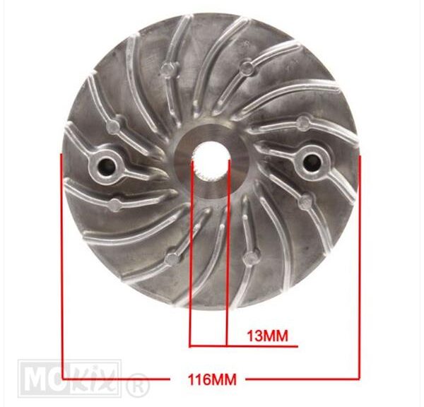 Half Poelie/Koelvin Honda PCX 125/150 >09 Supertec