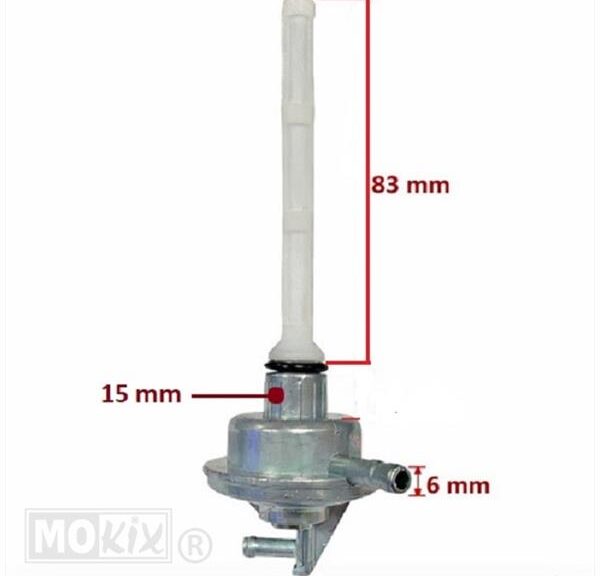 Benzinekraan SYM MIO 15mm / 6mm Supertec