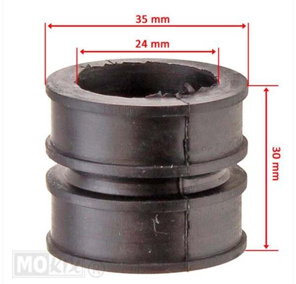 Spruitstuk Aanzuig Rubber Zundapp 19mm ST (1) - Supertec