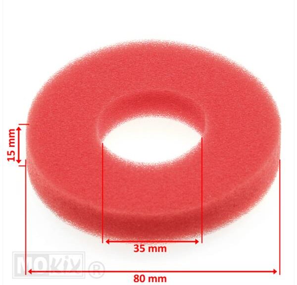 Tankdop-Spons Kreidler/Zundapp Rood SET (5) - Supertec