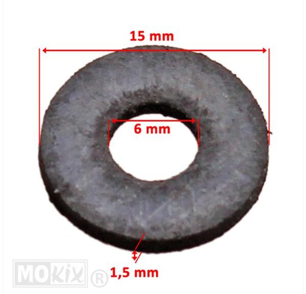 Rubber-Ring 6   x15x1.5mm 10stuks - Bollard