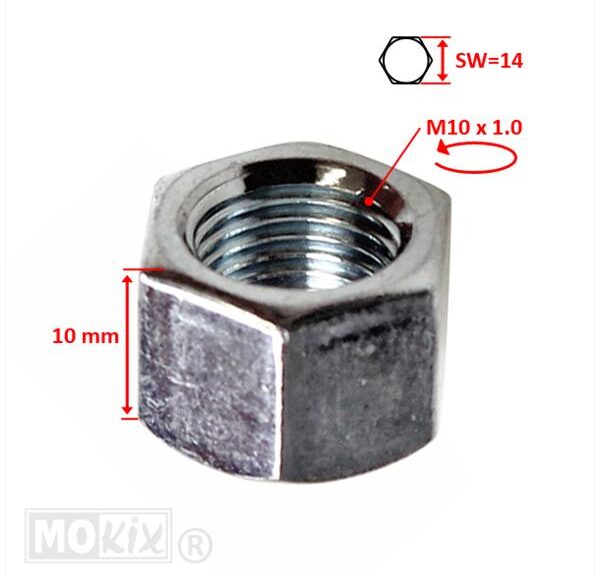 Vliegwiel Moer Kreidler M10x1 Linkse Draad (1) - Bollard