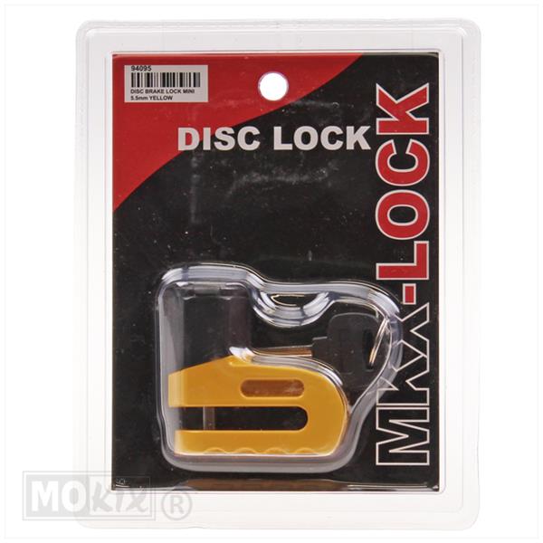 Schijfremslot MKX Mini 5.5mm Geel - Afbeelding 4