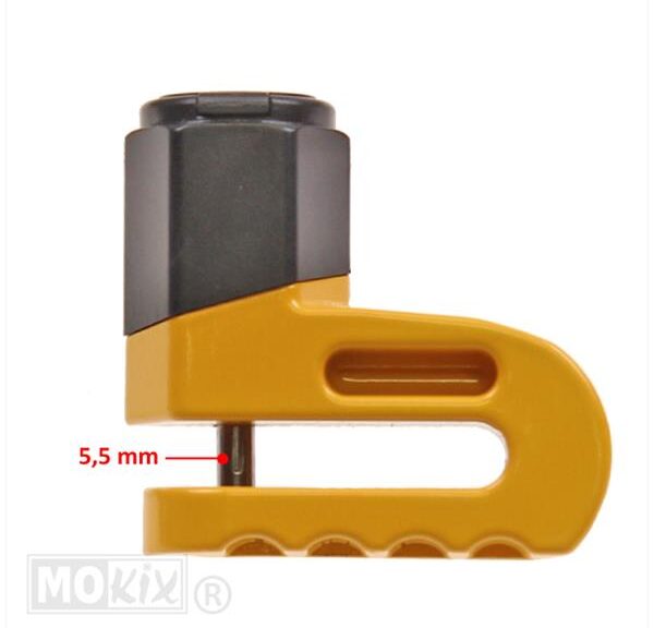 Schijfremslot MKX Mini 5.5mm Geel