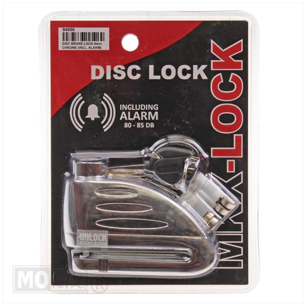 Schijfremslot MKX 6mm Chroom (MET Alarm) - Afbeelding 4
