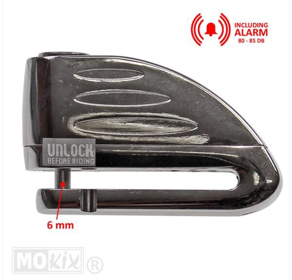Schijfremslot MKX 6mm Chroom (MET Alarm)