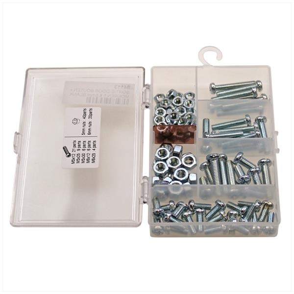 Sortie-Doos Bouten + Moeren 5 & 6mm Blank (50) - Afbeelding 2