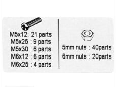 Sortie-Doos Bouten + Moeren 5 & 6mm Blank (50) - Bollard