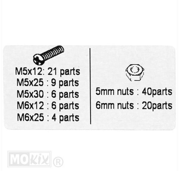 Sortie-Doos Bouten + Moeren 5 & 6mm Blank (50) - Bollard