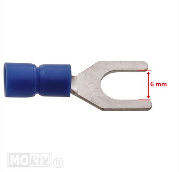 Schuifstekker Vork 6mm ISO 50st Elec