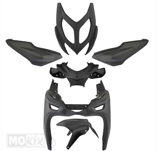 Plaatwerk KIT Yamaha Aerox 2013 MAT Zwart (6)