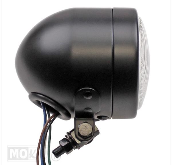 Koplamp Universeel Custom 110mm CE MAT Zwart