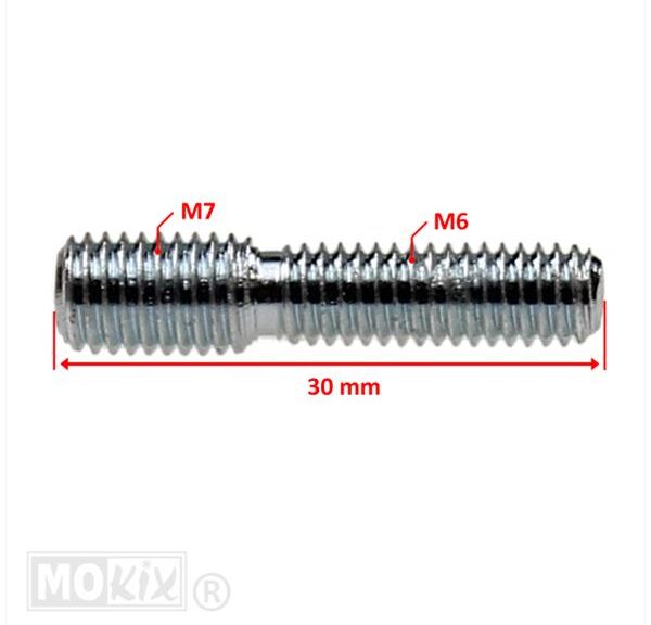 Uitlaat Tapeind SET UNI M7/6x30 Compleet (2) SP
