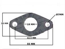 Pakking Inlaat Yamaha DT50MX 16 MIK (10)
