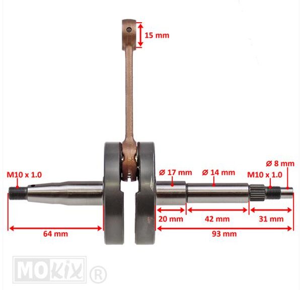Wał korbowy Tomos A3/A35/A55 CM