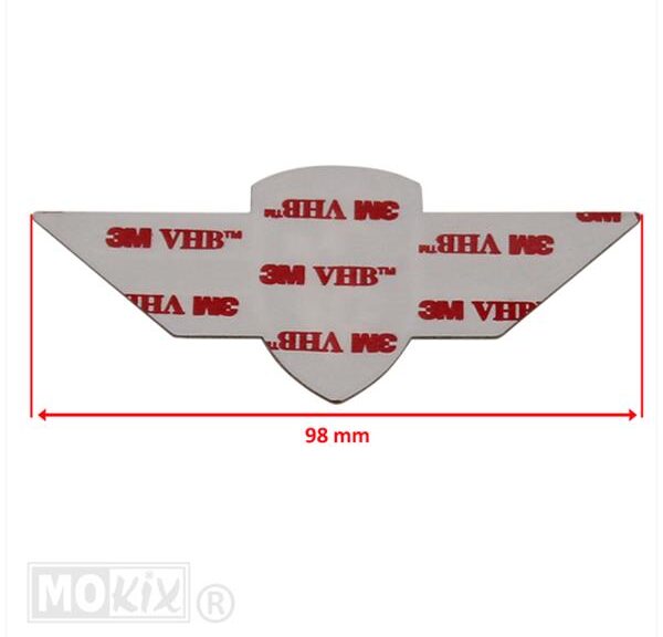 Zundapp Vleugel Embleem Sticker Rood/WIT