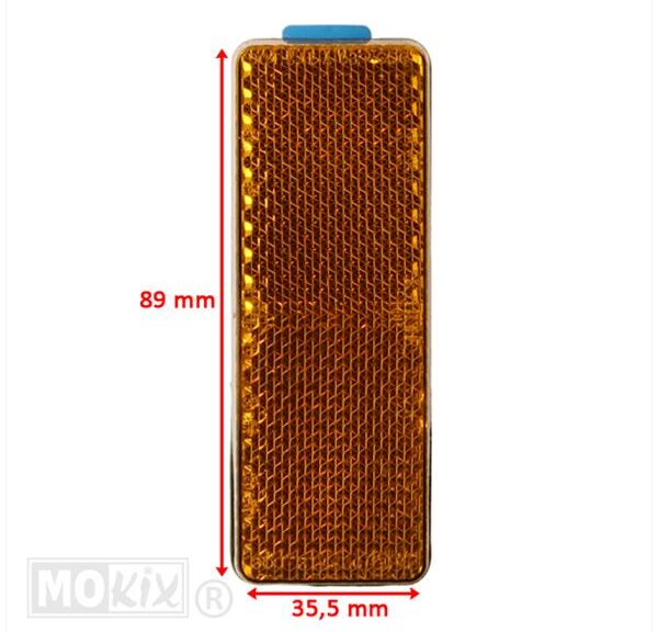 Reflector Rechthoek 89x35.5 Oranje Voorvork CE