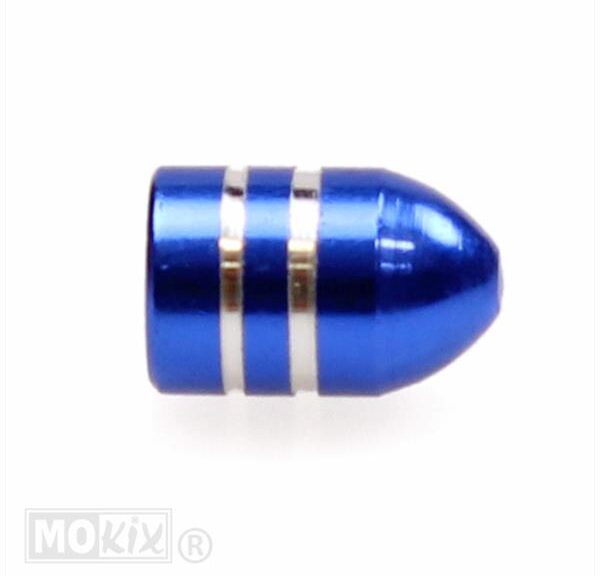 Ventieldop SET Aluminium Punt Blauw