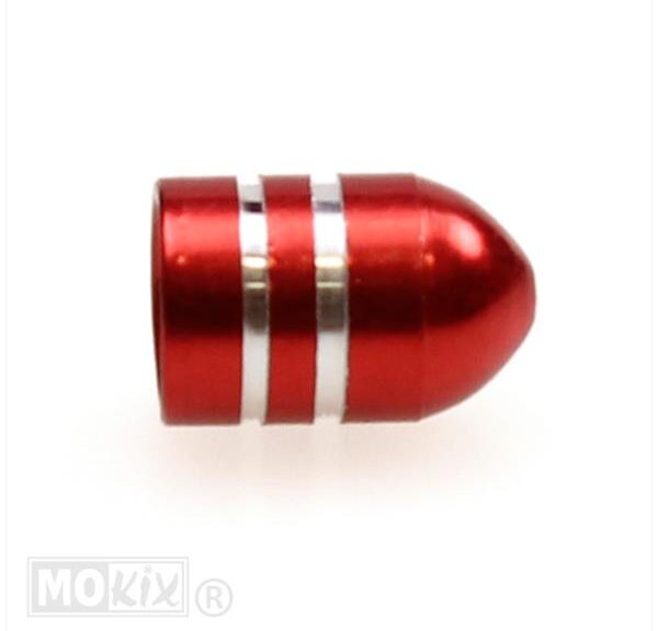 Ventieldop SET Aluminium Punt Rood