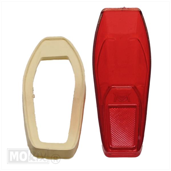 Achterlicht Glas MBK/Mobilette Rood Elec - Afbeelding 2