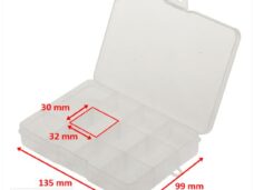 Sorteerdoos Transparant Klein 135x99mm 12 Vaks - MKX