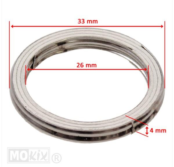 Pakking Uitlaat 33x26x4 (WALLAROO/DJ50Y/TSX) (10)