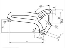 Kentekenplaathouder Steun Piaggio ALU Zwart