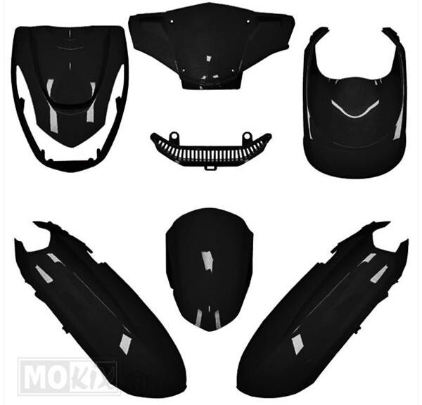 Plaatwerk KIT Peugeot Kisbee Glans Zwart 6delig