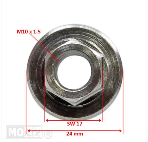 Flywheel Nut Vespa Classic 50-90-125 10x1.50 (1)