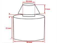 Middenstandaard Stootrubber China 4T GY6 2mm - Supertec