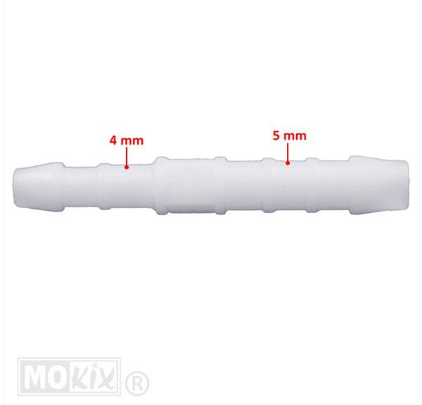 Slangverbinder 5mm > 4mm WIT (1)