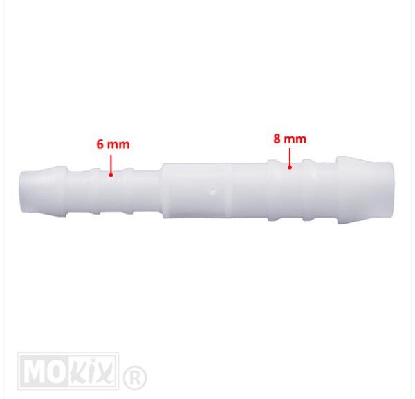 Slangverbinder 8mm > 6mm WIT (1)