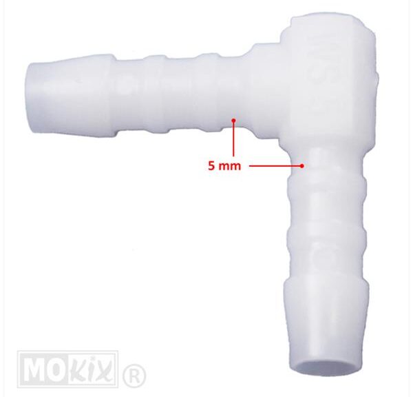 Slangverbinder Haaks 90gr 5mm WIT (1)