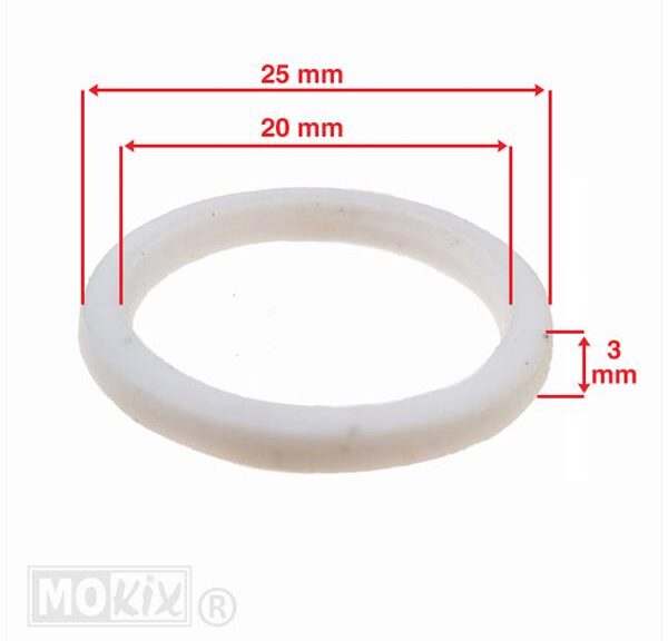 Begrenzingring (PVC) 20x25x3 Piaggio/China 4T (1) - Supertec