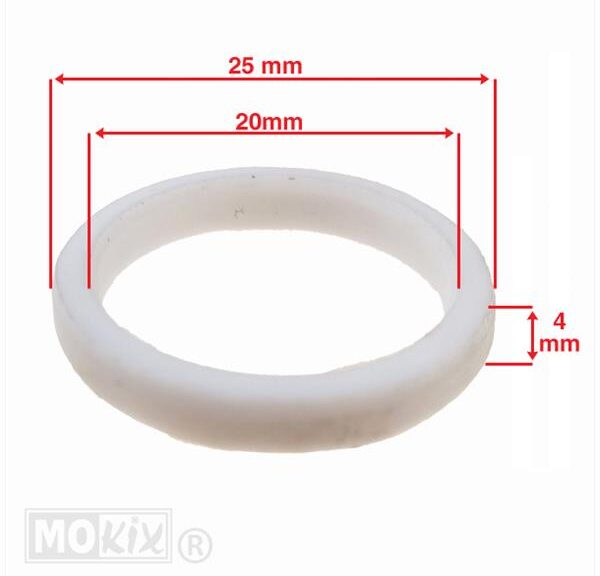 Begrenzingring (PVC) 20x25x4 Piaggio/China 4T (1) - Supertec